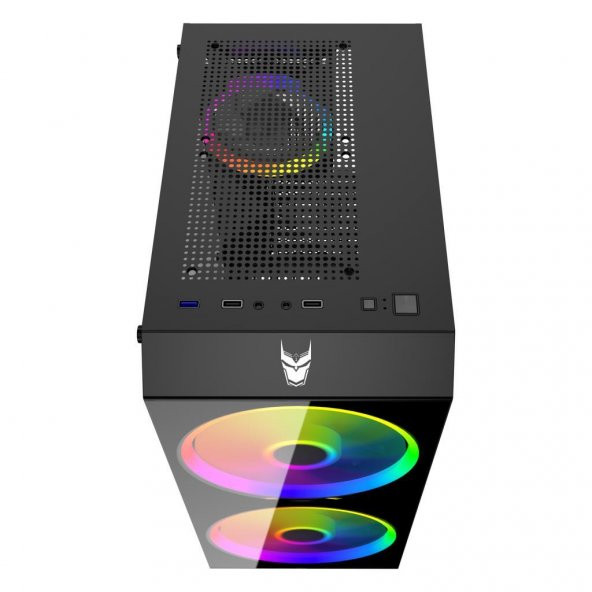 İzoly Esir 2x Argb(18cm) 1x Argb(12cm) Fanlı Usb 3.0 Temperli Cam Atx Oyuncu Kasası - 4