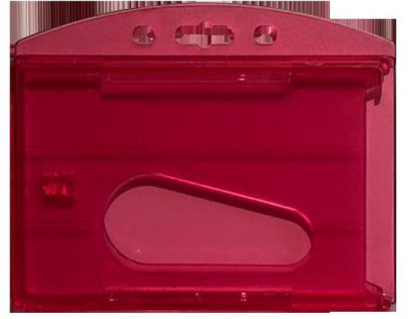 MAPİ ÇİFT HAZNELİ KART KAPLARI ŞEFFAF KIRMIZI 25Lİ PAKET