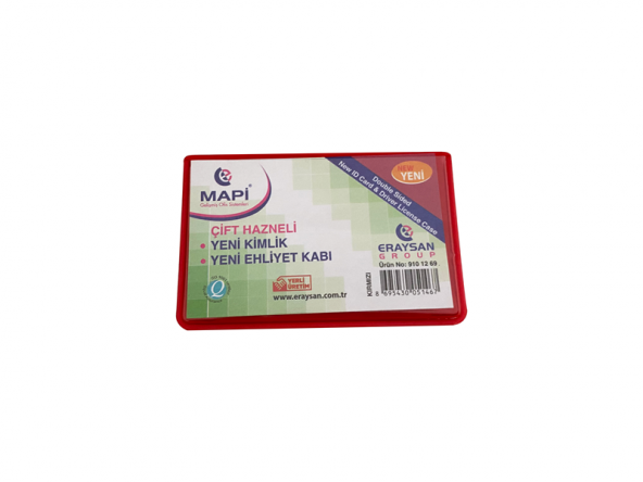 MAPİ ÇİFT HAZNELİ YENİ KİMLİK-EHLİYET K. KIRMIZI 100LÜ PAKET