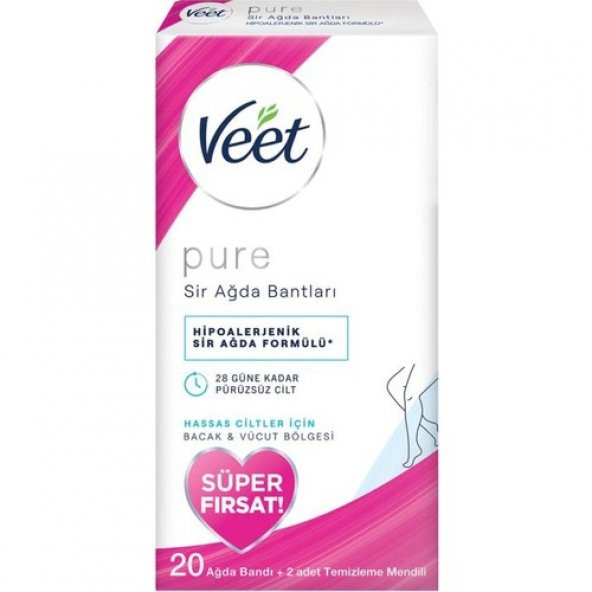 Veet Tüy Dökücü Veet Pure Sir Ağda Bandı 20li