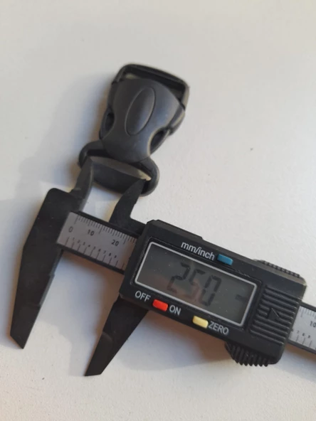 Çanta kilidi elips 2,5 cm plastik kilit toka 5 adet - 3