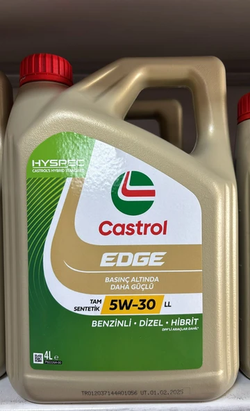CASTROL EDGE 5W30 LL 4 LT 2025 ÜRETİM