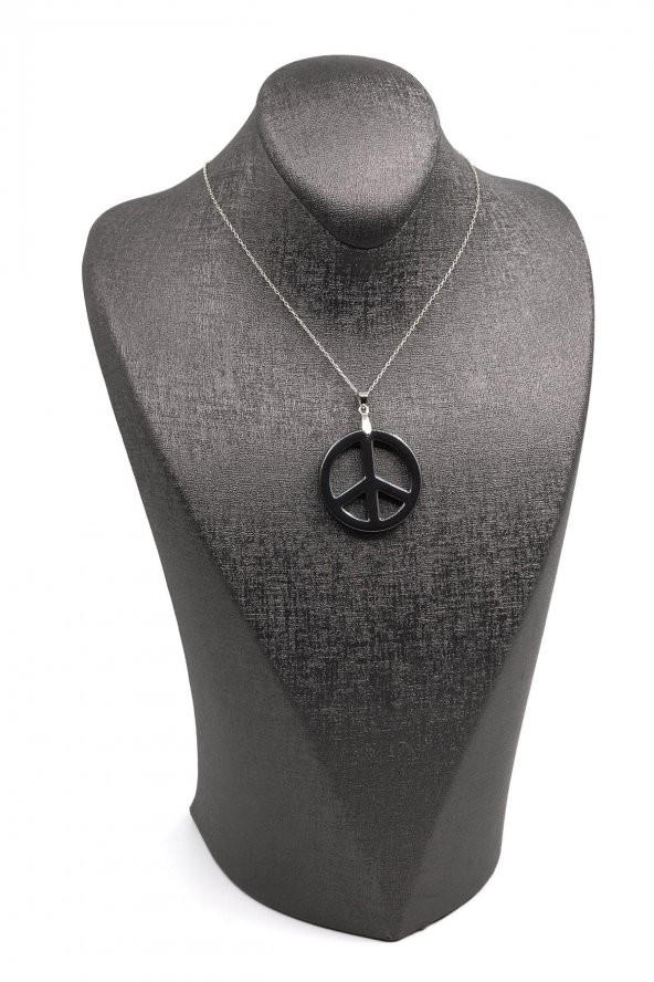 Hematit Doğal Taş Kolye - Resim 2