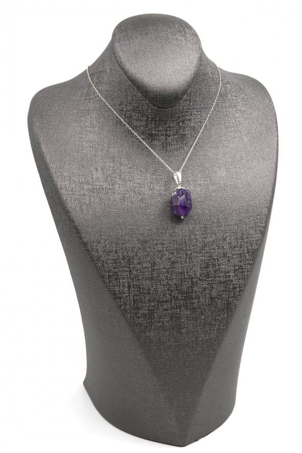 Dumanlı Kuvars Doğal Taş Tel Sarmalı Kolye - Resim 2