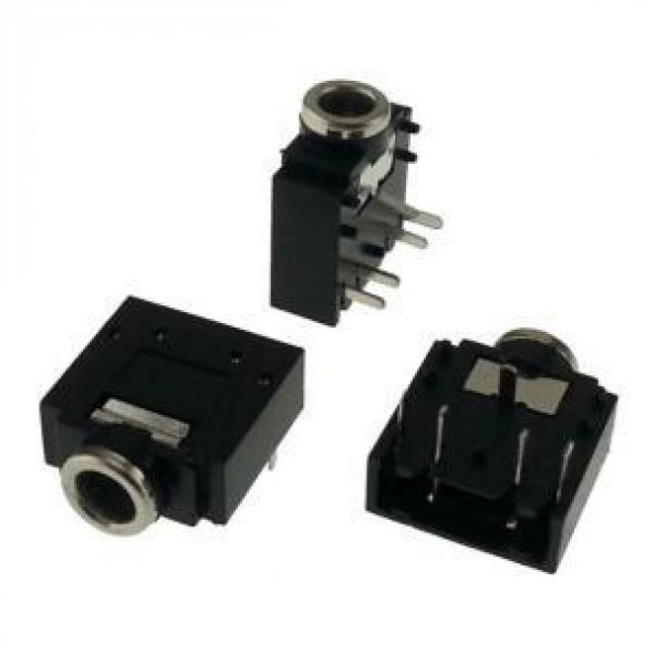 3.5 mm TRS Stereo Kart Tipi Dişi Jack - Yatay Soket ürün görseli