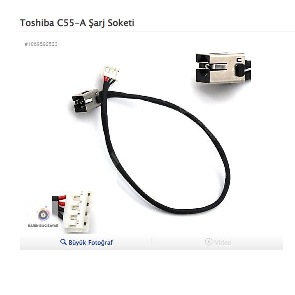 Toshiba C55-A Şarj Soketi