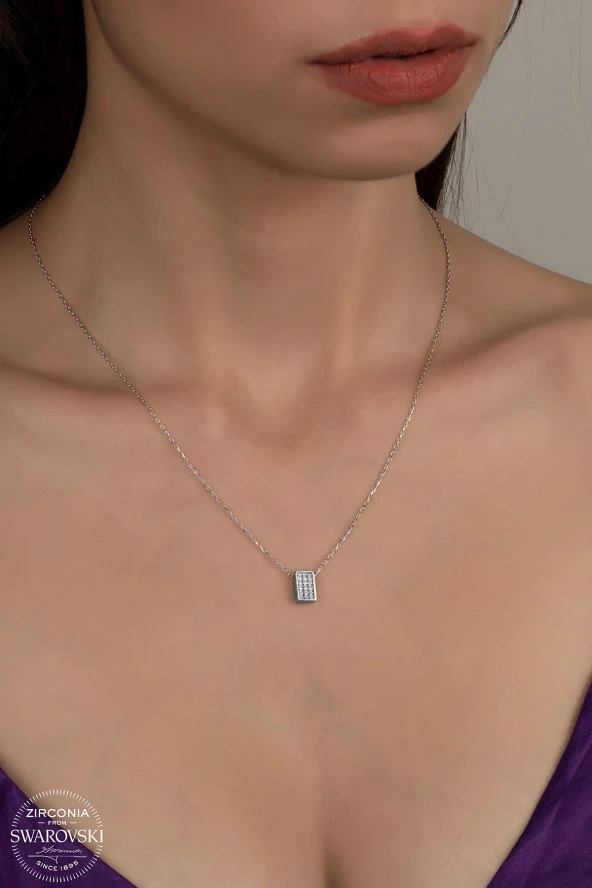 Union Swarovski Zirconia Kadın Gümüş Kolye