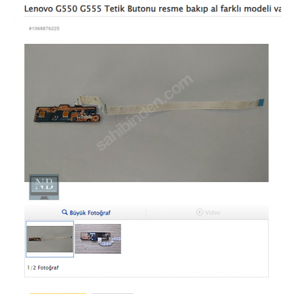 Lenovo G550 G555 Tetik Butonu resme bakıp al farklı modeli var - 2