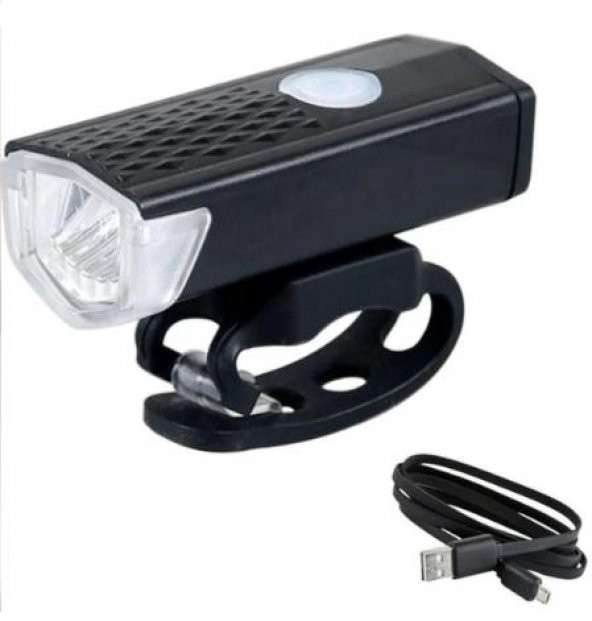 BİKE SKY Rechargeable Bisiklet Ön Işığı Için Şarj Edilebilir Ön Far 300 Lümen Su Geçirmez - 2