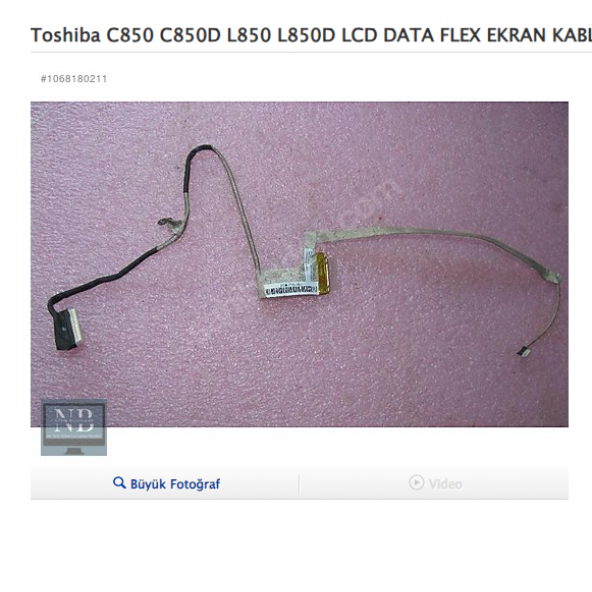 Toshiba C850 C850D L850 L850D LCD DATA FLEX EKRAN KABLOSU