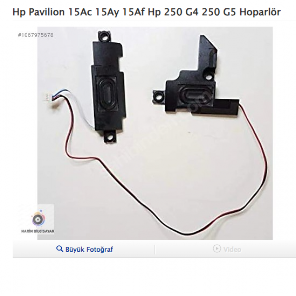 Hp Pavilion 15-Ac 15-Ay 15-Af Hp 250-G4 250-G5 Hoparlör