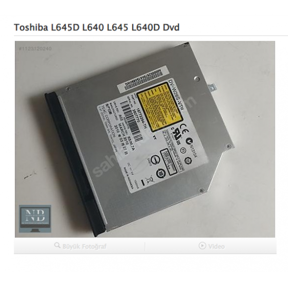 Toshiba L645D L640 L645 L640D Dvd