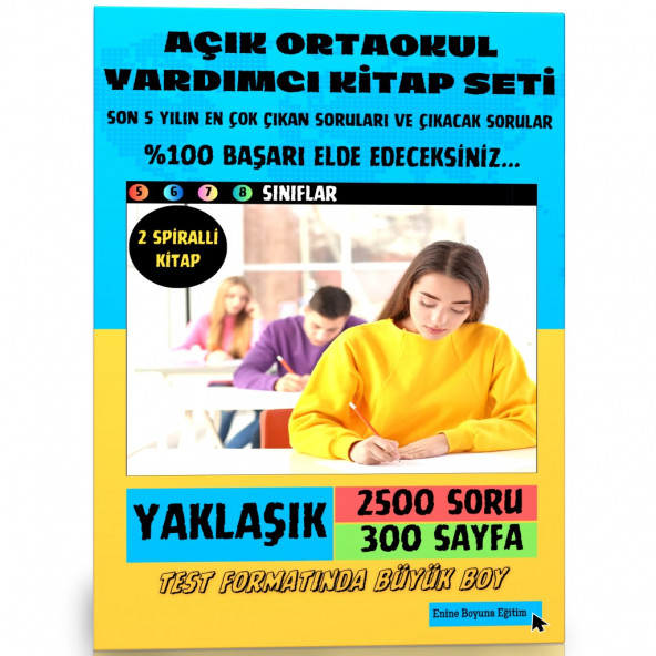 Açık Ortaokul Yardımcı Kitap Seti (2 Spiralli Kitap)