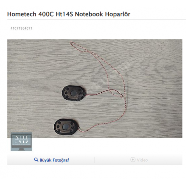 Hometech 400C Ht 14S Notebook Hoparlör