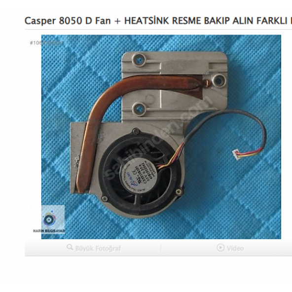 Casper 8050 D Fan + HEATSİNK RESME BAKIP ALIN FARKLI MODEL VAR