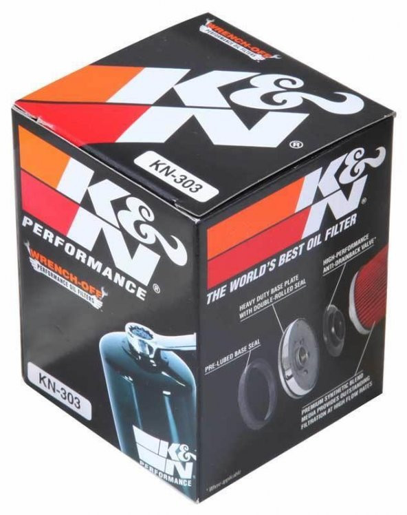 K&N KN-303 2013-2016 Kawasaki Z 800 Uyumlu Yağ Filtresi - 2