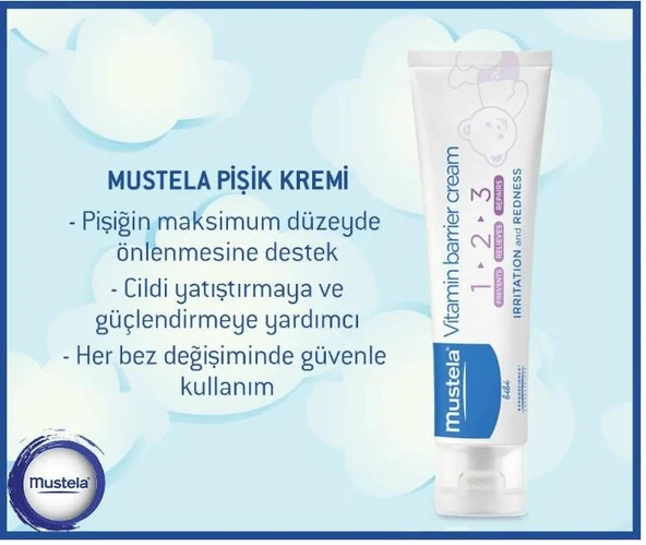 Mustela Vitamin Barrier Pişik Kremi 100 Gr 3 Adet - 4