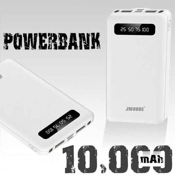 JNUOBİ DY-25 10,000 mAh Taşınabilir Şarj Aleti Powebank 2xUsb Ledli - 2