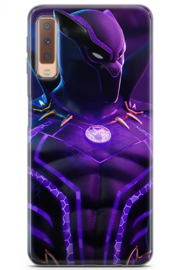 Samsung Galaxy A7 2018 Uyumlu Kılıf Dc 13 Mor Panter Fortnite Case Kapak Mor