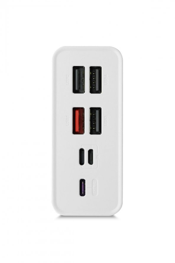 Powerway 30.000 Mah Pd 22.5W Dahili Kablolu Hızlı Şarj Gerçek 30.000 Mah QC30S Beyaz Powerbank - 3