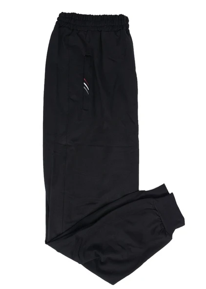 Battal Beden Paçası Lastikli Eşofman Altı Siyah Renk - 10