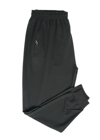 Battal Beden Paçası Lastikli Eşofman Altı Haki Renk - 11