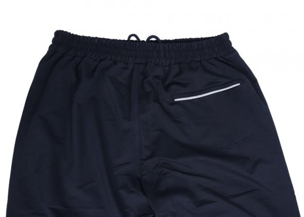 Battal Beden Beli Lastikli Eşofman Paçası Düz Lacivert Renk Gri Cep Detayı - 4