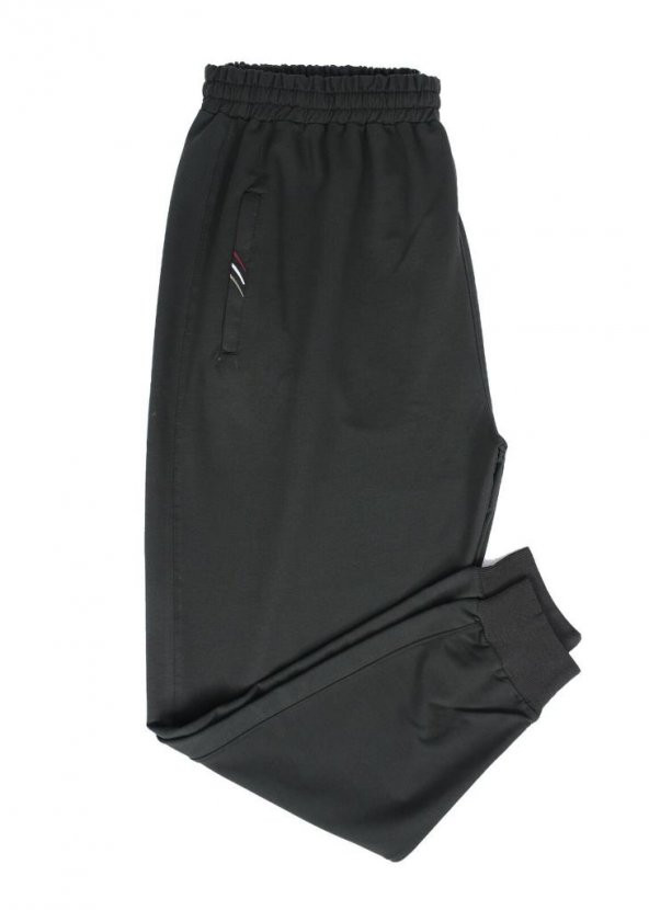 Battal Beden Paçası Lastikli Eşofman Altı Haki Renk - 3