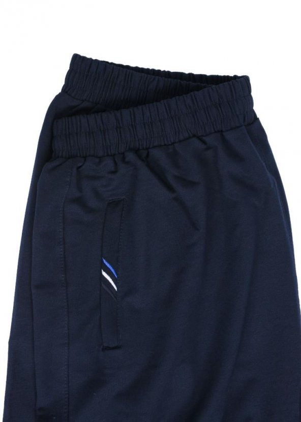 Battal Beden Paçası Lastikli Eşofman Altı Lacivert Renk - 6