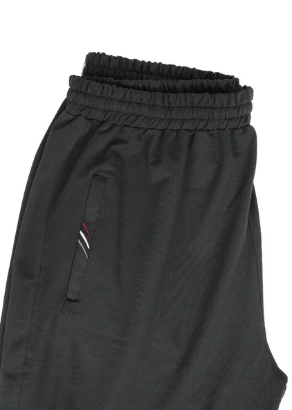 Battal Beden Paçası Lastikli Eşofman Altı Haki Renk - 10