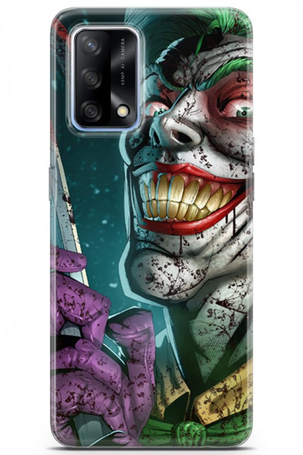 Oppo A74 Uyumlu Kılıf Dc 01 Bıçaklı Joker Telefon Kılıfı Yeşil