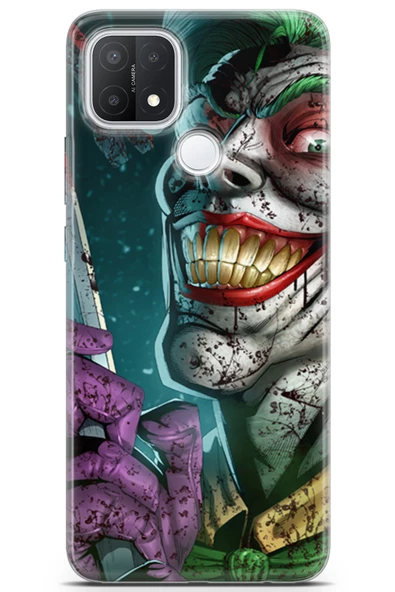 Oppo A15 Uyumlu Kılıf Dc 01 Bıçaklı Joker Telefon Kılıfı Yeşil