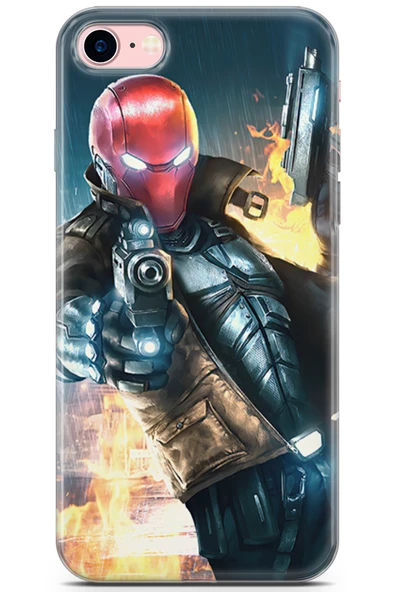 Apple iPhone 7 - 8 Uyumlu Kılıf Dc 29 Red Hood Leke Tutmaz Kapak Kahve Siyah