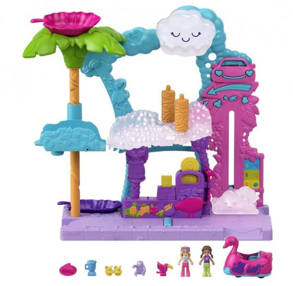 Polly Pocket Flamingo Araba Su Eğlencesi Seti HHJ05-HJL60 - 3