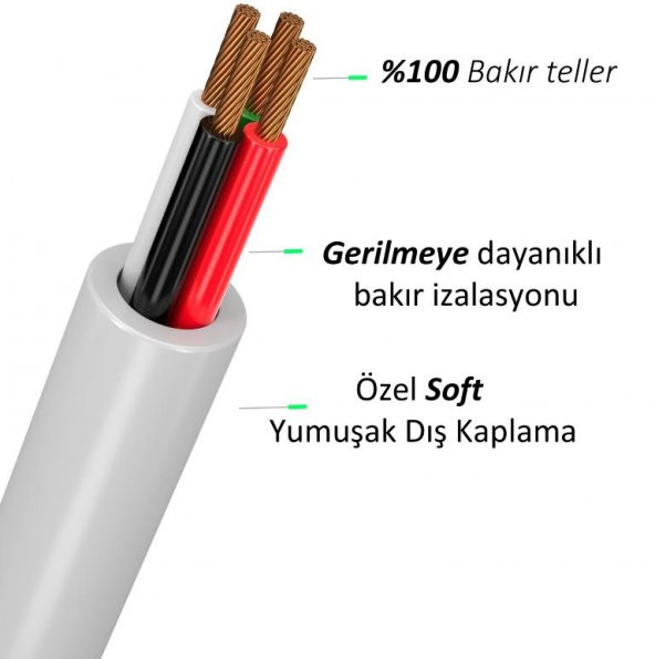 Eonaks iPhone iPad iPod Uyumlu Çift Taraflı USB-c To Lightning Girişli Hızlı Şarj ve Data Kablosu - 3
