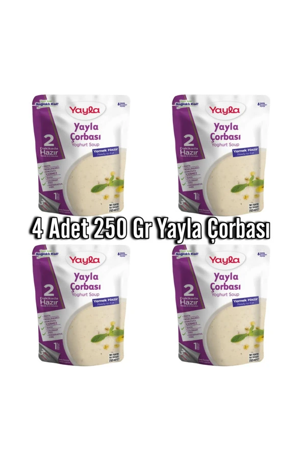 4 Adet 250 Gr Yayla Çorbası Aç Isıt Ye Hazır Yemek