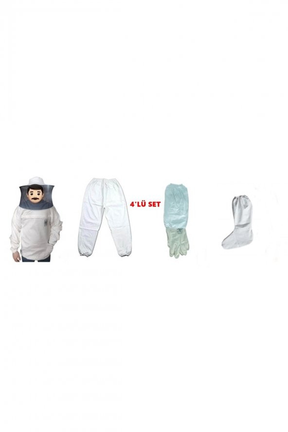 4lü Set (NORMAL MASKE,PANTOLON,ELDİVEN, ARICI ÇORABI)