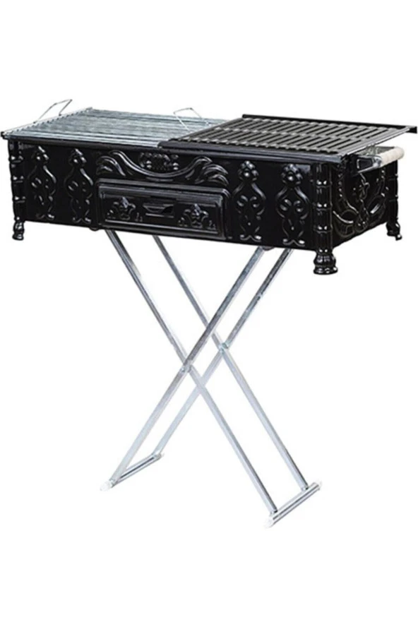 Mangal C85 Köfteci 33x80 Yağdanlıklı Portatif Ayaklı C-85 - 2