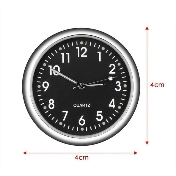 DailyTech Aydınlık Araç Araba Tekne Bisiklet İçin Mini Kuvars Saat - 6