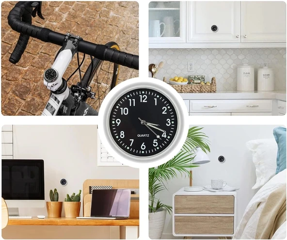 DailyTech Aydınlık Araç Araba Tekne Bisiklet İçin Mini Kuvars Saat - 6