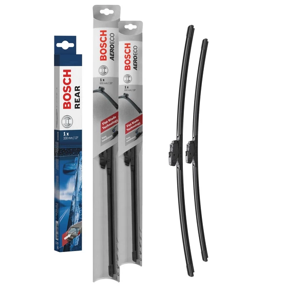 Bosch Aeroeco Ön ve Arka Silecek Seti Seat Leon 2013 - 2020 ile uyumlu