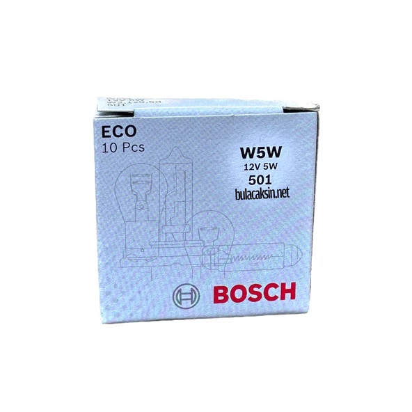 Bosch ECO Dipsiz Ampul 12V 5W T10 W5W 10'lu Paket - 2