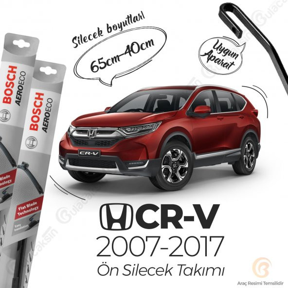 Bosch Aeroeco Muz Silecek Takımı Honda CR-V 2013-2017 ile uyumlu