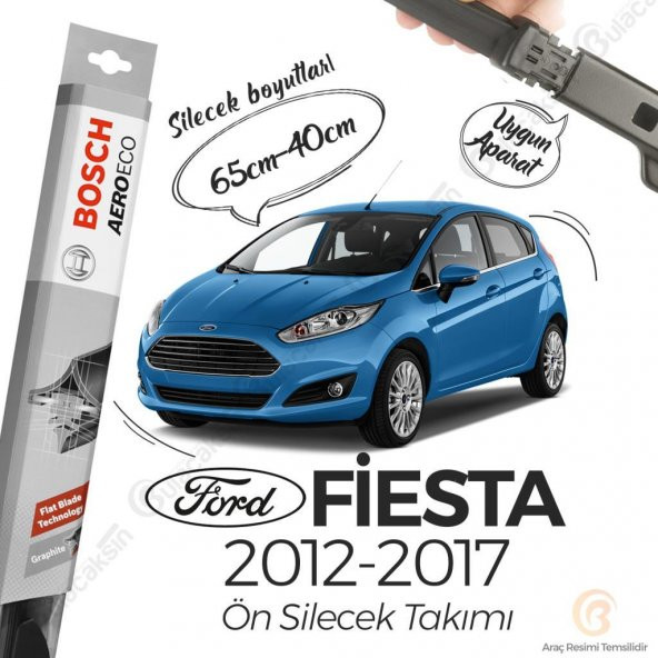 Bosch Aeroeco Ford Fiesta 2008-2017 Ön Muz Silecek Takımı