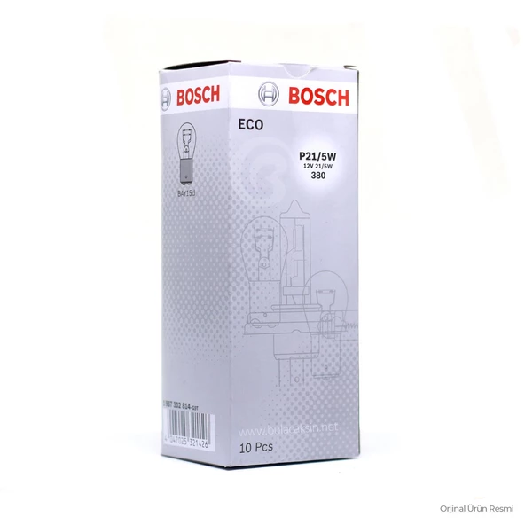 BOSCH Ampul 12V 21W 1016 Çift Duy Şaşı P21/5W BAY15D 10 ADET - 2