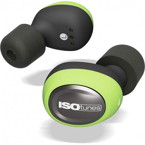 ISOtunes Kablosuz Kulak Tıkacı Kulaklıkları, 22 dB Gürültü Azaltma Yeşil