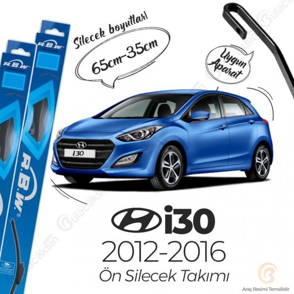 RBW Muz Silecek Takımı Hyundai i30 2012-2016 ile uyumlu