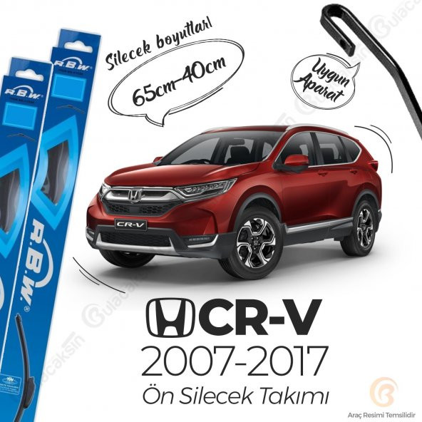 RBW Muz Silecek Takımı Honda CR-V 2007-2017 ile uyumlu