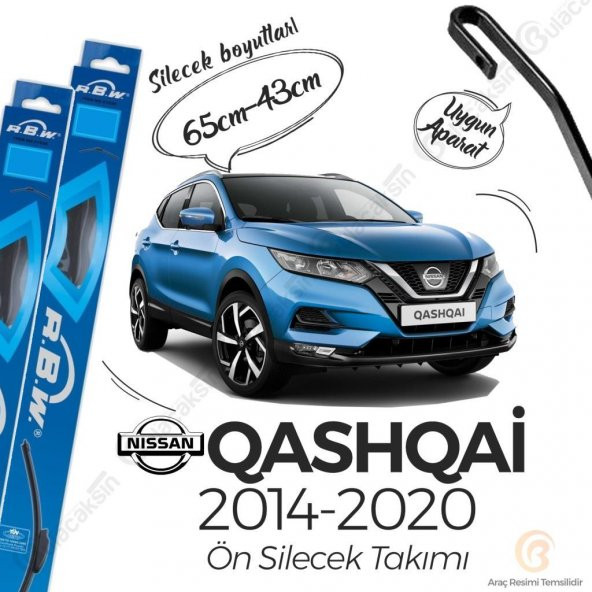 RBW Muz Silecek Takımı Nissan Qashqai 2014-2020 ile uyumlu