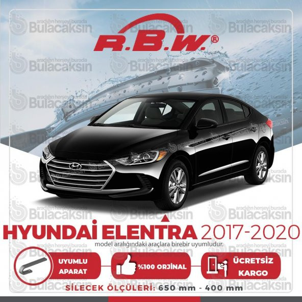 RBW Muz Silecek Takımı Hyundai Elantra 2017-2020 ile uyumlu - 1